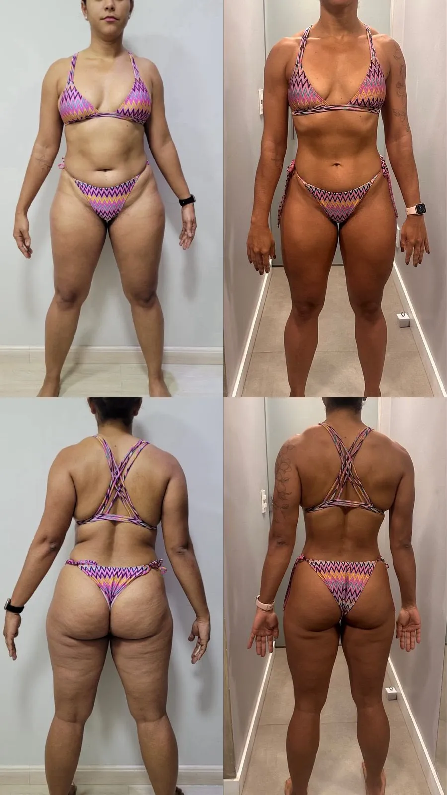 Evolução real 05, antes e depois
